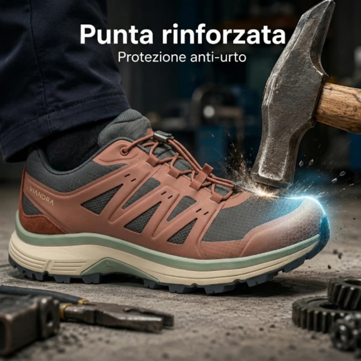 Punta rinforzata anti-urto